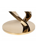 Стол обеденный белый искусственный мрамор/золото d100см 33FS-DT10075-PG в интернет-магазине зеркальной мастерской ЗЕРКАЛА-М фото 1 