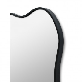 Зеркало в чёрной волнистой раме Fancy L Black (Фэнси) Smal 60*120 см 
