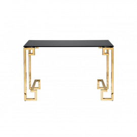 Консоль на металлических ножках черное стекло/золото 120*40*78см 13RXC3049-GOLD 