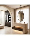 Овальное зеркало на штанге Амарис в интернет-магазине зеркальной мастерской ЗЕРКАЛА-М фото 4 
