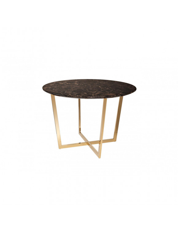 Стол обеденный круглый коричневый (искусственный мрамор) 33FS-DT3022-PG в интернет-магазине зеркальной мастерской ЗЕРКАЛА-М фото